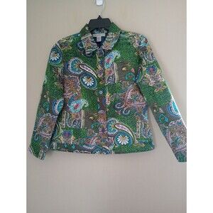 Analogy Petites Ribbed Button Front Jacket Size Petite Medium